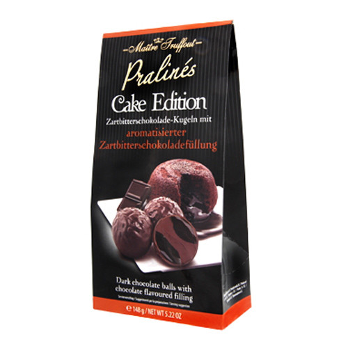 Maitre Truffout Pralines Cake Edition tumšās šokolādes bumbas 148g | Multum