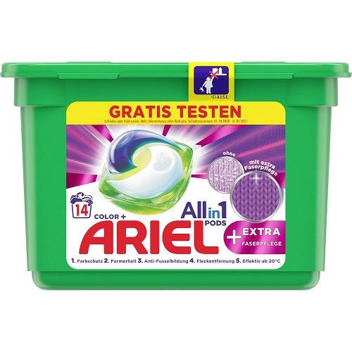Ariel Color Allin1 kapsulas krāsainai veļas mazgāšanai x14 352.8g | Multum