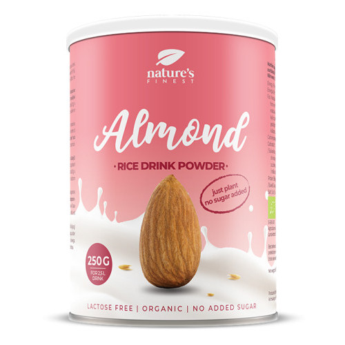 Nature's finest Almond- BOI Rice drink powder. BIO rīsu un mandeļu piena dzēriena pulveris. 250g | Multum