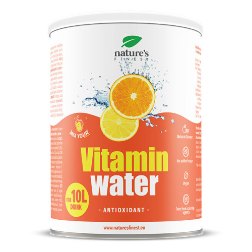 Nature's finest VITAMIN WATER - ANTIOXIDANT. Citrusu augļu, vitamīnu un minerālvielu pulveris dzēriena pagatavošanai. 200g | Multum