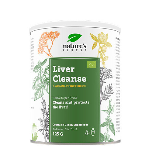 Nature's finest BIO LIVER CLEANSE super drink. Aknu attīrošs un stiprinošs BIO dzēriens, ar piena dadža ekstraktu, citronliānas ogām, artišokiem un kurkumu. 125g | Multum