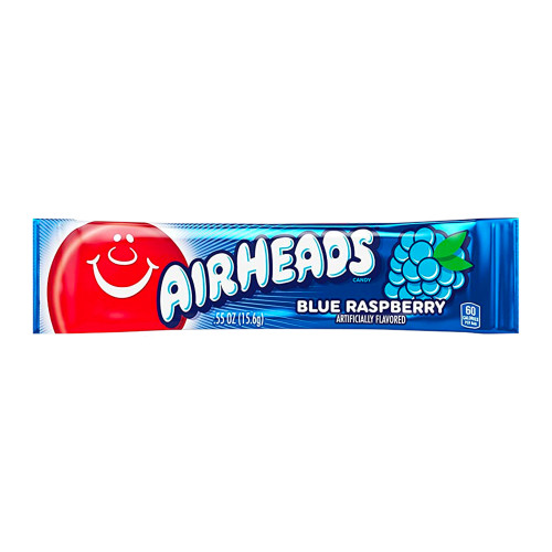 AIRHEADS košļājamā konfekte ar zilo aveņu garšu 15.6g | Multum