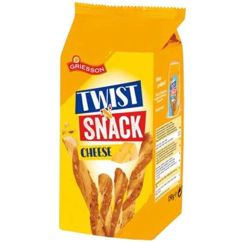 Griesson Twist Snack Cheese standziņas ar siera garšu 125g | Multum