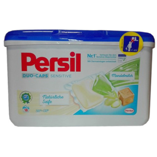 Persil Duo Caps Sensitive universālas kapsulas veļas mazgāšanai x18 500g | Multum