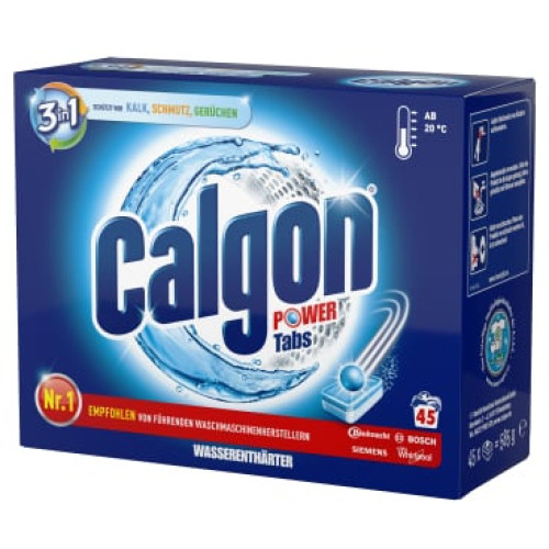 Calgon Power Atkaļķošanas tabletes veļas mašīnām x45 585g | Multum