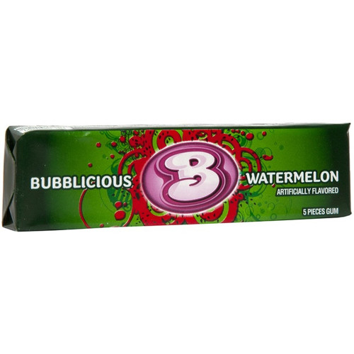 Bubblicious Watermelon košļājamā gumija ar arbūza garšu 5gb | Multum