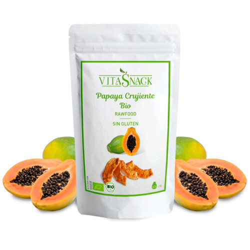 Vitasnack raw kaltētas BIO papaijas uzkoda - bezglutēna 24g | Multum