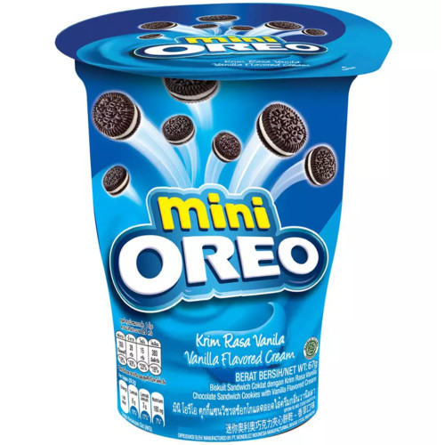 OREO MINI VANILLA cepumi ar vaniļas krēma garšu 67g | Multum