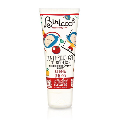 Officina naturae Biricco organic zobu pasta, bez fluora, ķiršu,75ml | Multum