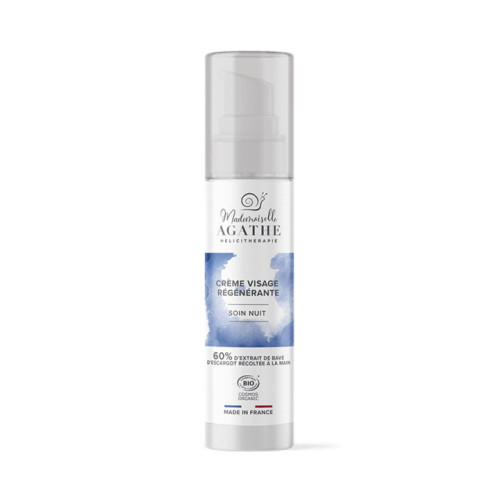 Mademoiselle Agathe atjaunojošs BIO nakts krēms ar 60% gliemežu mucīna ekstraktu 50ml | Multum