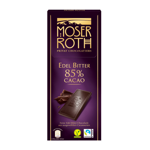 Moser Roth Edel tumšā šokolāde ar 85% kakao 125g | Multum