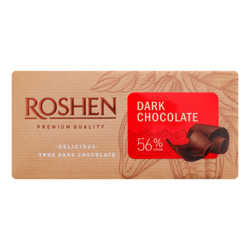 ROSHEN tumšā šokolāde 56% kakao 90g | Multum