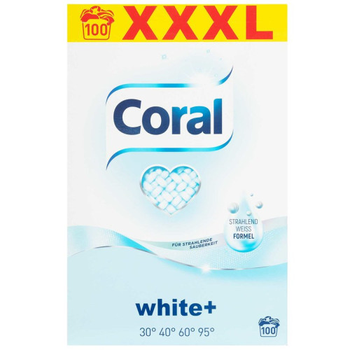 Coral White+ pulveris baltas veļas mazgāšanai x100 7kg | Multum
