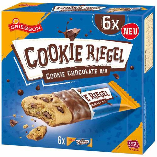 Griesson Cookie Riegel cepums šokolādē x6 168g | Multum