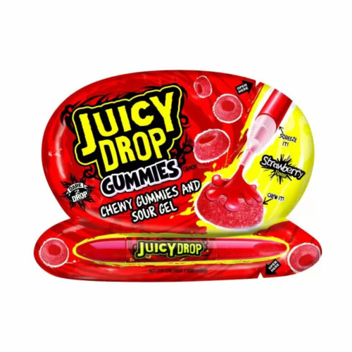 JUICY DROP Gummies košļājamās konfektes ar skābu želeju 57g | Multum