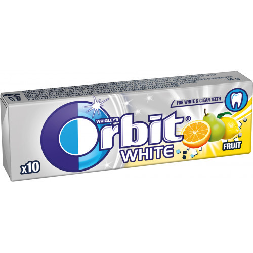 Orbit White Fruit košļājamā gumija 14g | Multum