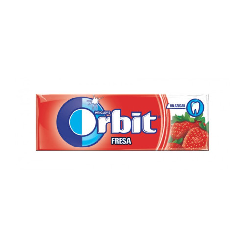 Orbit Strawberry  košļājamā gumija ar zemeņu garšu 14g | Multum