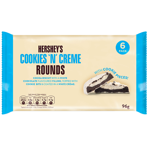 Hersheys CookiesnCreme Rounds cepumi 96g | Multum